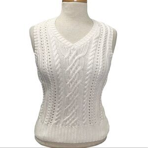 Lilly Pulitzer Cable Knit Cotton Knit Vest Size Medium